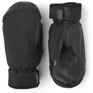 Hestra Fäustlinge aus Leder GORE-TEX wasserfest Mitt Alpine Short Gtx Black für Herren aus Leder Größe 10 schwarz