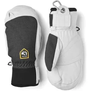 Hestra Warme und widerstandsfähige Fäustlinge für Ski Army Leather Patrol Mitt Charcoal für Herren aus Softshell Größe 9 Grau