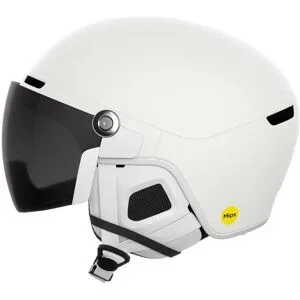 POC Skihelm mit integriertem Visier Obex Visor Hydrogen White/Clarity Universal/Sunny/Grey für Herren Größe 51-54 cm Weiß