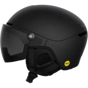 POC Skihelm mit integriertem Visier Obex Visor Uranium Black Matt/Clarity Universal/Sunny/Grey für Herren Größe 51-54 cm schwarz
