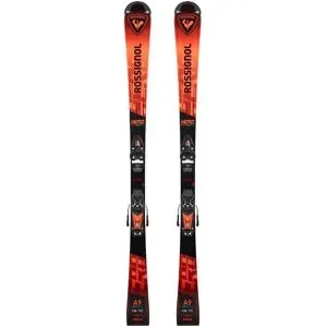 Rossignol Ski Set inkl. Bdg. Pistenskiset Hero Multievent Nx 7 Gw Lifter Black Hot Red 2025  aus Wolle Kindergröße 141 cm Rot