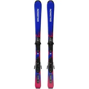 Salomon Ski Set inkl. Bdg. Skis de piste Equipe S + C5 GW JR 2027  Kindergröße 110 cm Blau