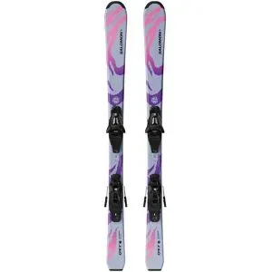 Salomon Ski Set inkl. Bdg. Skis all-mountain Qst M + C5 GW JR Cosmic Sky 2027  Kindergröße 130 cm schwarz