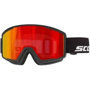 Scott Skibrille Trace Pro Compact Black Red Chrome S3  aus Silikon schwarz