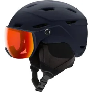 Smith Skihelm mit integriertem Visier Survey Eu Matte Midnight Navy Chromapop Everyday Red Mirror für Herren Größe 51-55 cm Navy blau