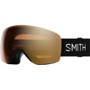 Smith Photochromatische / Selbsttönende Skibrille Skyline Black Chromapop Pro Photochromic Gold Mirror  aus Wolle schwarz