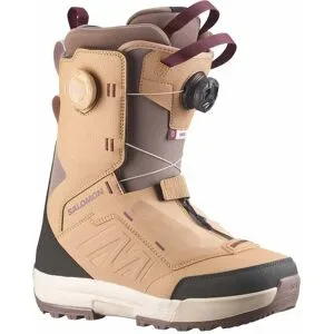Salomon Snowboard Boots Vista Dual Boa Tan/Deep Taupe/Port für Damen aus Wolle Größe 41,5 Braun