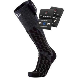 Therm-ic Beheizbare Socken mit Batterien Set Heat Fusion Uni + S-1400B  Größe 45-47 schwarz