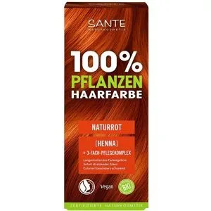 Pflanzenhaarfarbe mit 3-fach Pflegekomplex naturrot 06