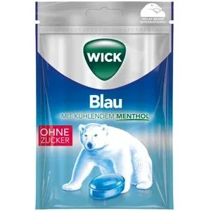 Wick Blau Menthol Bonbons ohne Zucker Beutel