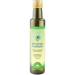 Dr. Jacob's DHA + EPA TocoProtect 250 ml Algenöl Olivenöl Omega-3 vegan