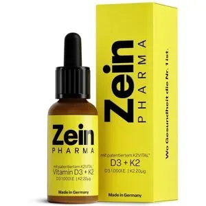 ZeinPharma Vitamin D3+ K2 mit patentiertem vitaMK7® D3 1.000I.E.   K2 20µg