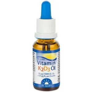 Dr. Jacob's Vitamin K2D3 Öl 1000 IE/50 mcg D3+K2 640 Tropfen