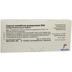 Cuprum Metallicum Praep. D30 Ampullen