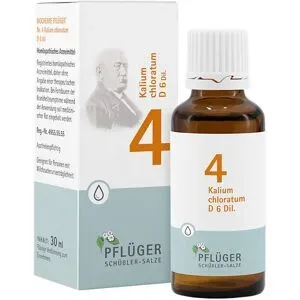 Biochemie Pflüger 4 Kalium chloratum D6 Tropfen