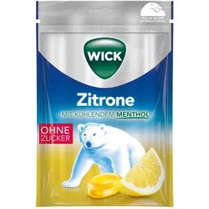 Wick Zitrone & nat.Menthol Bonb.o.Zucker Beutel