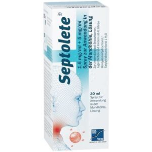 Septolete 1,5mg/ml + 5mg/ml Spr.z.anw.i.d.mundhö.