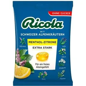 Ricola ohne Zucker Menthol-Zitrone Extra Stark Bonbons