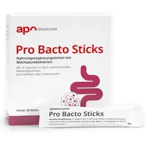 apodiscounter Pro Bacto Probiotika Sticks mit Milchsäurebakterien