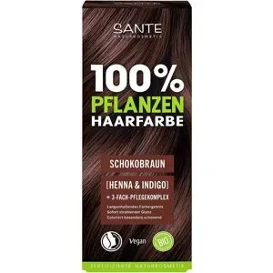 Pflanzenhaarfarbe mit 3-fach Pflegekomplex schokobraun 02