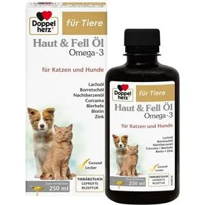 Doppelherz für Tiere Haut & Fell Öl für Katzen und Hunde