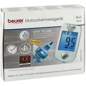 Beurer Gl40 mg/dl Blutzuckermessgerät codefree