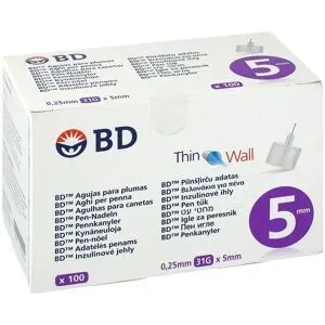 Bd Thin Wall Pen-nadeln 0,25x5 mm