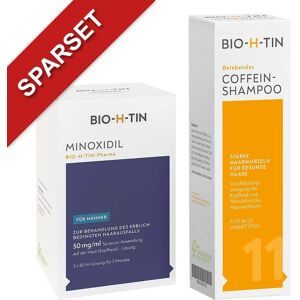BIO-H-TIN Minoxidil 50mg/ml Männer + BIO-H-TIN Coffein-Shampoo