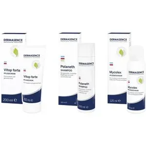 Dermasence Vitop Forte Creme+Polaneth Shampoo+Mycolex Schaum