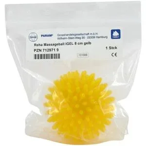 Massageball Igel 8 cm gelb