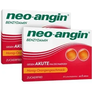 Neo-Angin Neo Angin Benzydamin gegen akute Halsschmerzen Honig-Orange