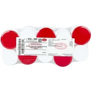 Salbenkruke Weiß 50 G M.schraubdeckel Rot