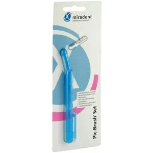 Miradent Interdentalbürsten Pic-Brush Set blau transparent