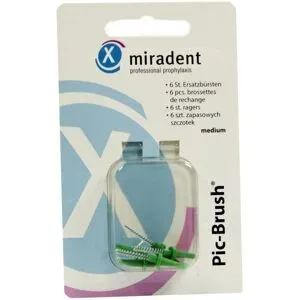 Miradent Interdentalbürsten Pic-Brush Ersatzbürsten medium grün