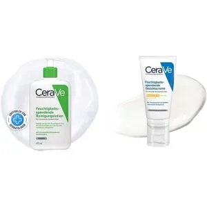 CeraVe Set für trockene Haut: Reinigung & Gesichtscreme LSF50