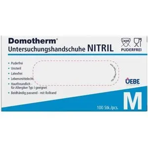 Domotherm Untersuchungshandschuhe Nitril Unsteril Puderfrei M Bl