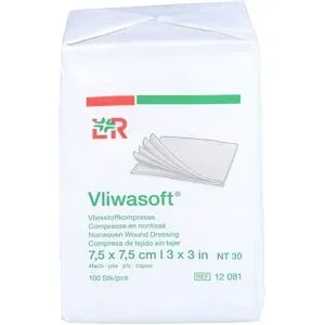 Vliwasoft Vlieskompressen 7,5x7,5 cm unsteril 4l.