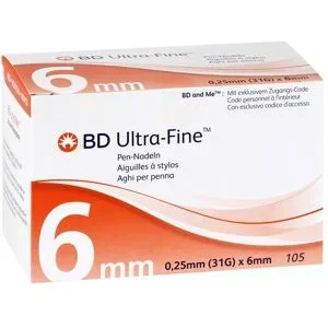Bd Ultra-fine Pen-nadeln 6 mm 31 G 0,25 mm