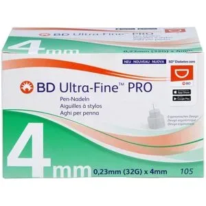 Bd Ultra-fine Pro Pen-nadeln 4 Mm 32 G 0,23 Mm