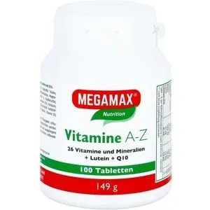 Megamax Vitamine A-z+q10+lutein Tabletten