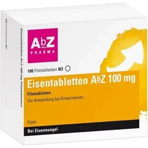 Eisentabletten AbZ 100mg zum Ausgleich eines Eisenmangels