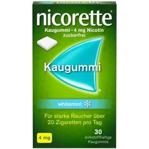 Nicorette 4mg Nikotinkaugummi whitemint zur Rauchentwöhnung