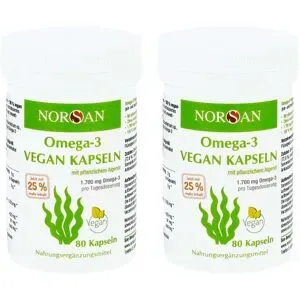 Norsan Omega-3 Vegan Algenöl Kapseln 2er Pack