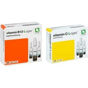 Vitamin C-loges + Vitamin B12-loges Injektionslösung Ampullen