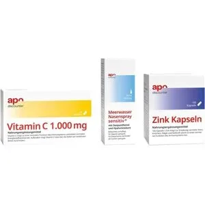 apodiscounter Immunsystem Sparset-Vitamin C + Zink + befeuchtendes Nasenspray