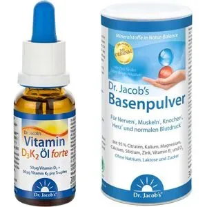 Dr. Jacob's Vit. D3 K2 Öl forte + Dr. Jacob's Basenpulver