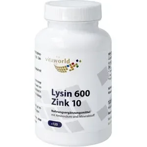 Vita World Lysin 600 mg plus Zink 10 mg Kapseln