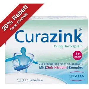 Curazink 15 mg Hartkapseln gegen Zinkmangel