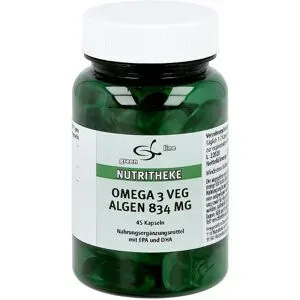 Omega-3 vegan Algenöl 834 mg Kapseln