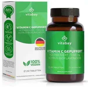 Vitabay Vitamin C + Bioflavonoide 1000 mg vegan hochdosiert